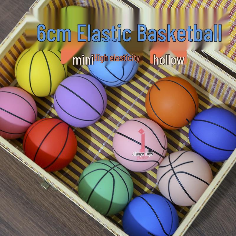 Надувной резиновый баскетбольный мяч 6 см для детей - Мини-мяч с высокой эластичностью в стиле Red Hot