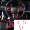 Red Car Interior Steering Wheel Cover Trim For Honda Civic 2016-2020 10Th Replacement Parts Accessories
