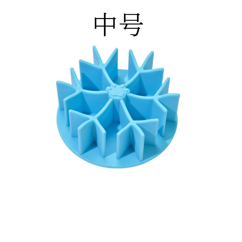 Pet Slow Feeder Bowl Silicone Material Non-Toxic Strong Suction Base Anti-Choking Design Durable Easy to Clean Suitable for Various Pets