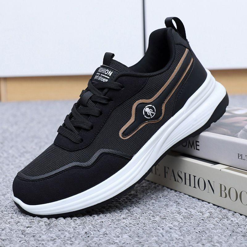 

Spring and autumn cloth shoes men s single shoes breathable and light middle-aged non-slip soft-soled walking shoes dad sports shoes 38