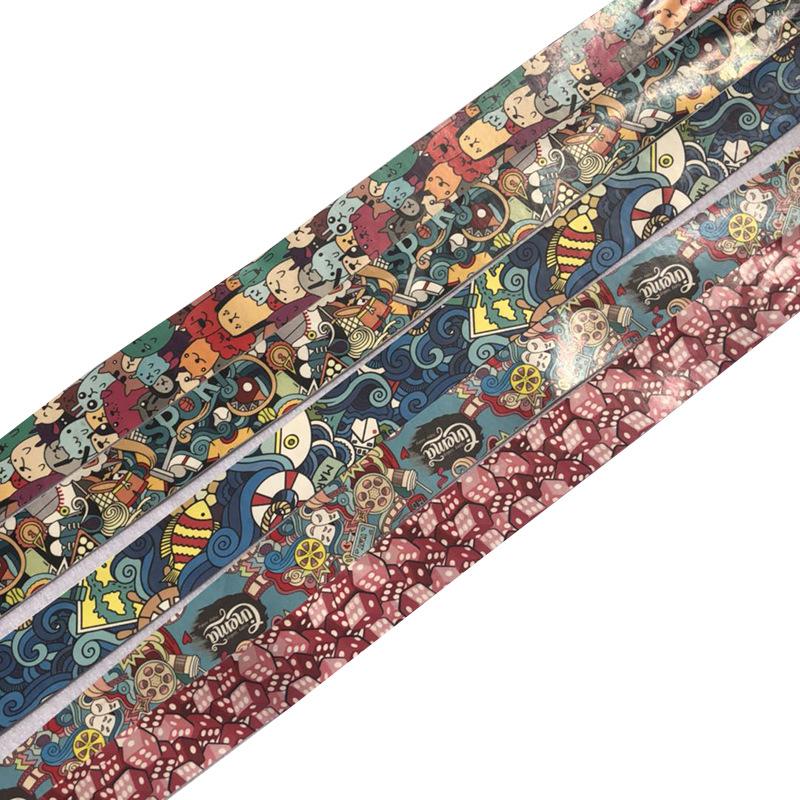 1pc Frosted Print Sweatband 3cm Colorful Mesh Badminton Racquet Grip Adhesive Dry Anti-Slip Sweatband