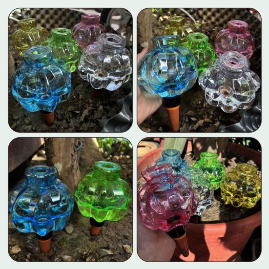 Self Watering Spike Automatic Watering Bulb with Terracotta Spike Lantern Design Self-Watering Globes for Indoor Outdoor Plants