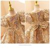 Kind Mädchen Abendkleider Champagner Gold Luxus 2023 Geburtstag Party Kleid Pailletten Festzug Formelle Kleid Teen Hochzeit Prom Kleid