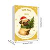 Countdown Calendar Toys 2D Flat Dog Pendant Keepsake 24 Days Countdown Calendar for Christmas for Kids Daughter Granddaughter