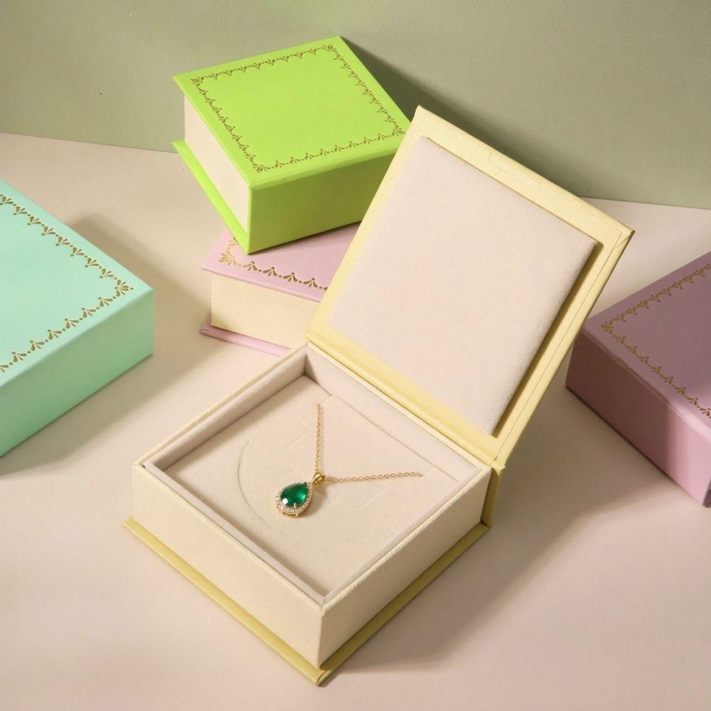 Square Jewelry Storage Case with Sponge Portable Travel Jewelry Box  Vanity Gift