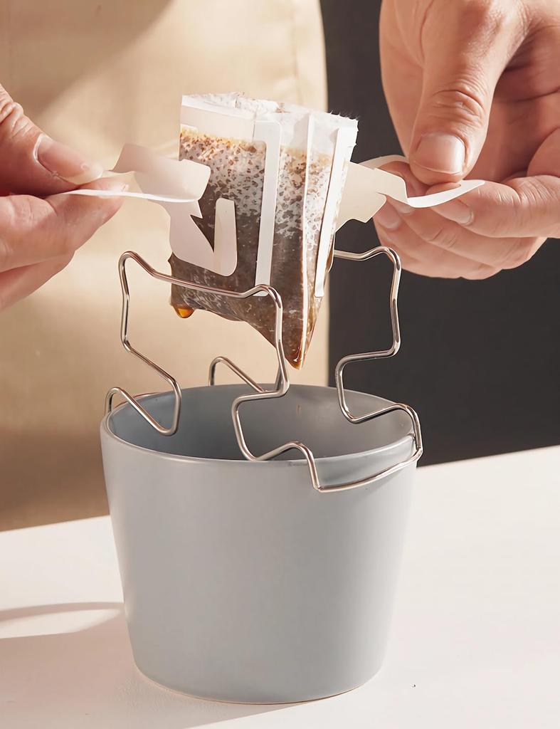 Collecte De TO-BE Drip Coffee Holder, Coffee Dripper Equipment, Coffee Filter, Stainless Steel, Durable Drip Stand for Drip Bags, Easy To Use, Fits