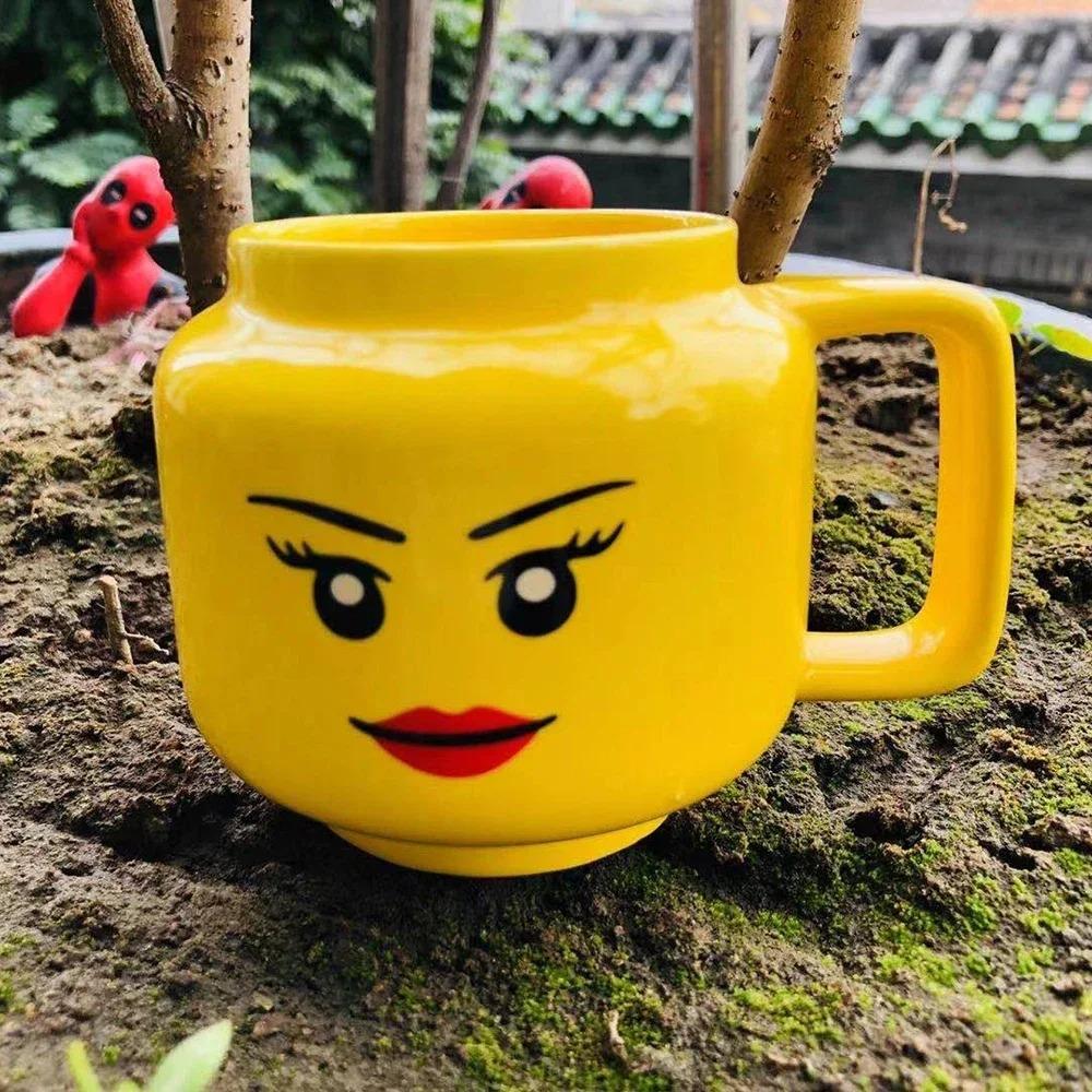 Cute Expression Ceramic Cup 250ML,Children Smiling Face Cup,Coffee Milk Tea Cartoon Mugs Brithday Christmas Gifts Funny Mug