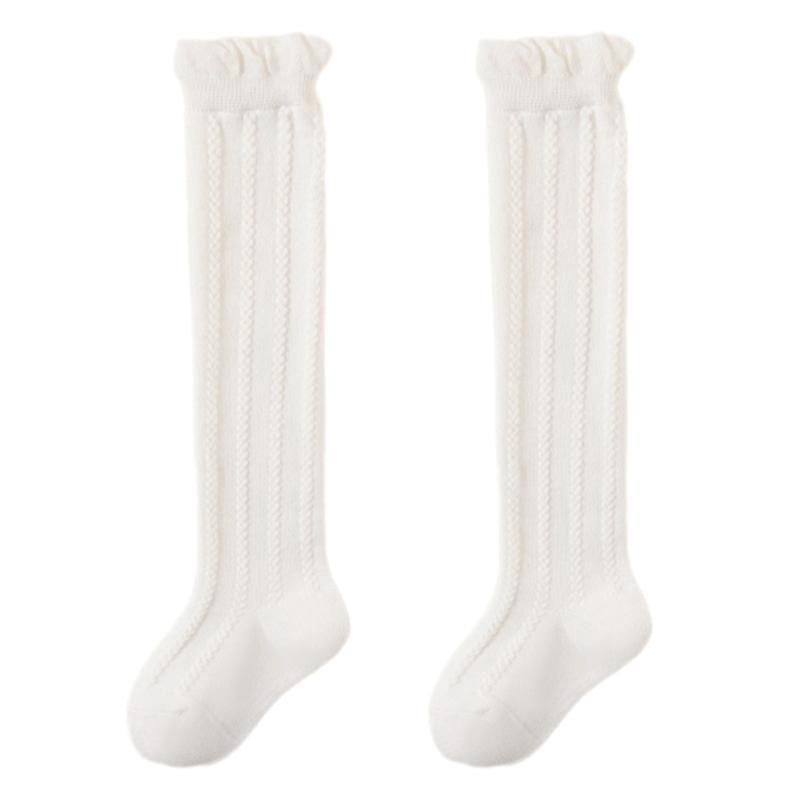 

1 Pair Heart Pattern Knee Length Socks for Girls Breathable Children s Long Socks Fashion Stockings for Daily Parties S белый