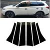 6Pcs Car Door Window Pillar Posts Trim Covers Sticker For Mitsubishi Outlander 2013 2014 2015 2016 2017 2018 2019 2020