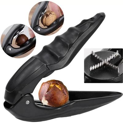Apriscatole con clip per castagne Coltello interno seghettato Acciaio inossidabile 304 Noce Pecan Nocciola Macadamia Pistacchio Taglianoci Cucina