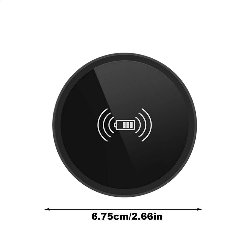 

15W Under Desk Wireless Charger Fast Charging Station Cordless Desktop Charging Mat for Tabletop Furniture, Home Bedside Use