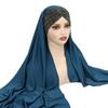 Muslim Women Long Scarf Pull On Ready Wear Instant Hijab Chemo Cap One Piece Amira Head Wrap Turban Femme Shawl Bandanas Scarves