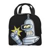 Futuramas Cartoon Comic Product Insulated Lunch Bag For School Food Storage Bag Leakproof Cooler Thermal Lunch Boxes