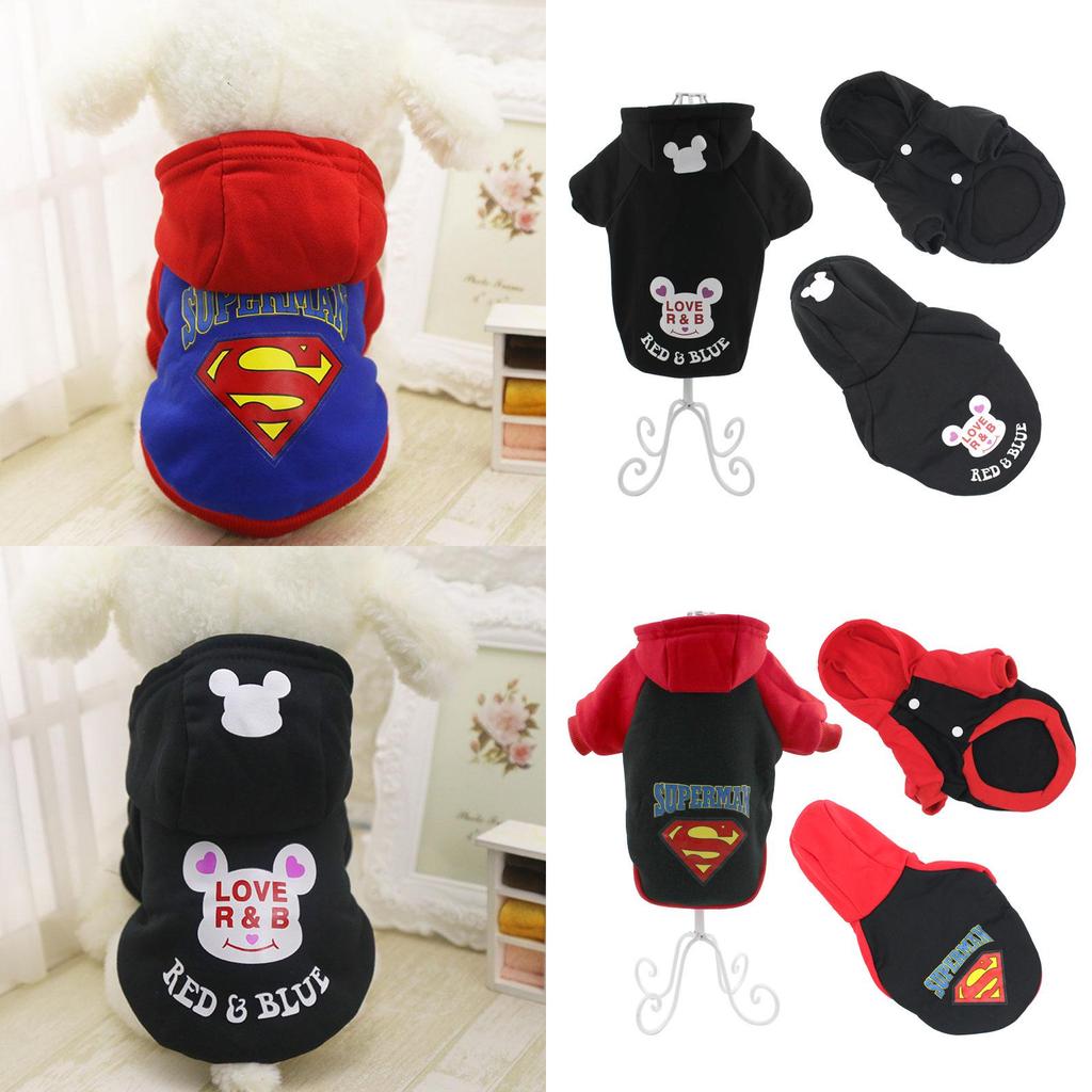 Cozy Superman Dog Clothes Small Pet Hoodie Coat For Winter Protection And Style