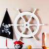 White Washed Ship Wheel Wood Ship's Wheels/Wood Ship Steering Wheel/Nautical Home Decor (24 Inches) 0A-ROKU-1PS3