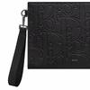 Dior A5 Embossed Logo Detachable Wrist Strap Gravity Print Leather Clutch Men Clutch Black 2ESCA483LLG-H00N