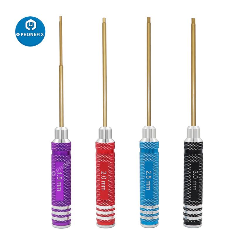 

Lightweight Titanium Coating Hex Driver Wrench Tool Set Hex Screw Driver Tools Kit Set for RC Helicopter 1.5mm/2mm/2.5mm/3.0mm