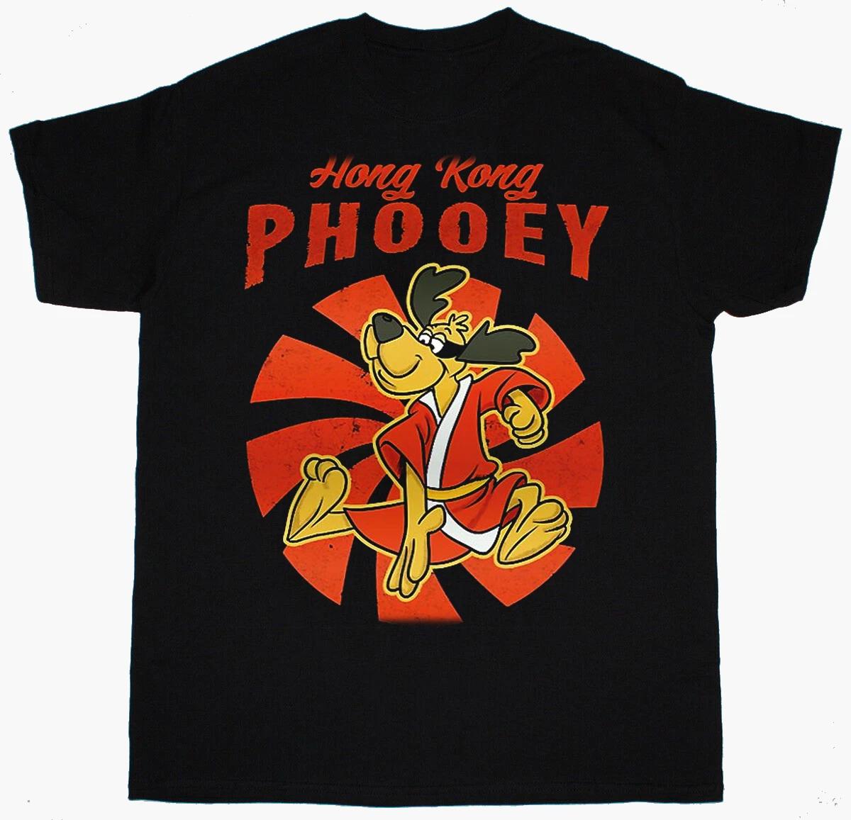 

Hong Kong Phooey Retro Cartoon Black All Size S to 234Xl Funny Shirt KC971 L
