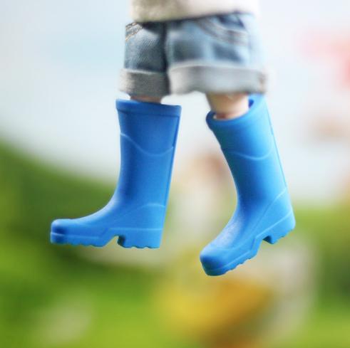 1/6 1/12 Doll House Simulation Miniature Mini Long Rain Shoes Boots Model Decor