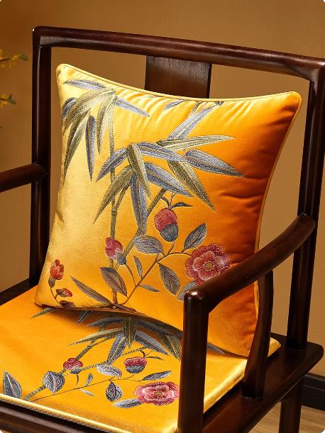 Luxe Pioen Bloemen Borduurwerk Huisstoel Decoratief Kussenhoes Lendensteun Voor Bank Fluweel Kussenhoes 45x45cm 30x50cm