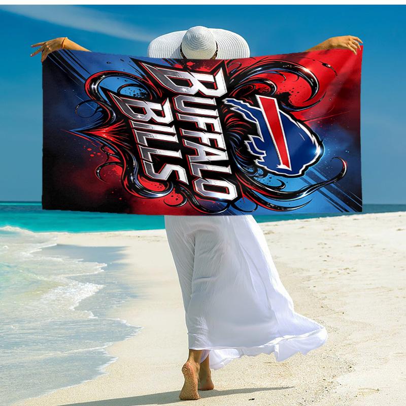 Proof Beach Towel with Buffalo Bill LOGO Pattern - Soft,absorbent,quick-drying,machine Washable - Perfect for Swimming,camping,bathing