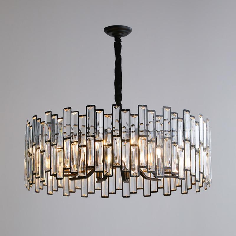 Retro Style Light Luxury Black Chandelier Crystal Living Room Designer Model Home High-end Fashion Art Restaurant Lamp