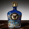 Handcrafted Glass Liquor Container With Intricate Relief Pattern Unique Holiday Season Whiskeys Dispenser