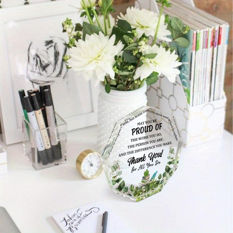  Inspirational Acrylic Thank You Plaque - Perfect for Coworkers, Friends, and Colleagues - Ideal for Retirement, Leaving Job, or Employee Appreciation