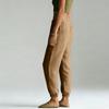 2025 European & American Style Women's High Waist Cotton Linen Wide Leg Yoga Pants