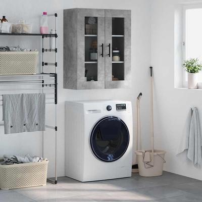 Vidaxl Wall Cabinet, Concrete Grey, 69.5X34X90 Cm