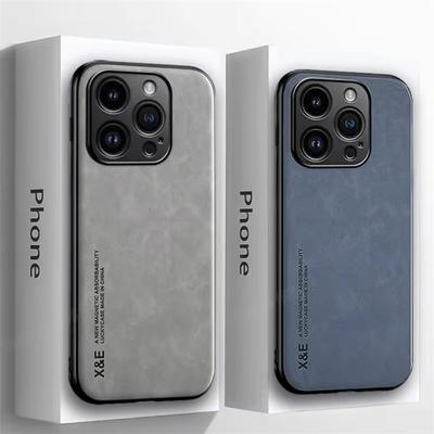 Luxury Sheepskin Magnetic Case For iPhone 16 Pro Max 13 12 Mini Capa For iPhone 15 14 11 Pro Max XR XS 16 Plus Matte Phone Cover