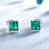 Umcho Emerald Topaz Gemstone 925 Sterling Silver Stud Earrings For Women
