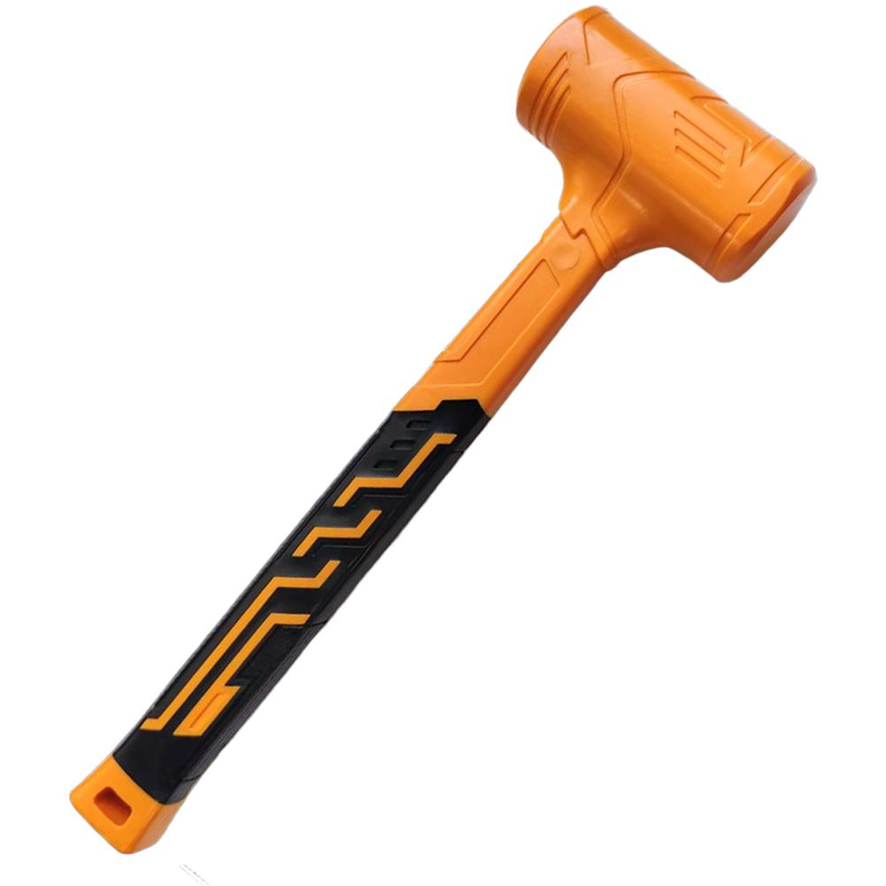 Orange Rubber Mallet With Anti Shock Vibration Handle For Tile Marble Flooring Installation Tool 35.5cm