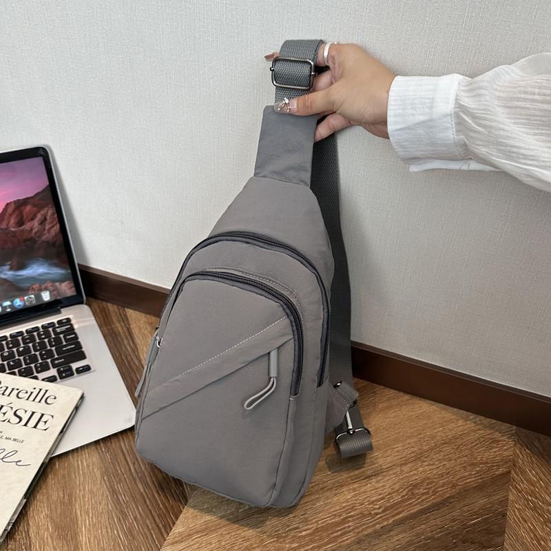 2025 new multi-functional trend women's breast bag fashion casual nylon cloth shoulder small backpack chest small satchel