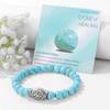 Viking Inspired Beaded Bracelet Stone Gemstone Rune Style Unisex Jewelry Gift