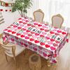 Pink Heart-Shaped Pattern Round/Rectangular Tablecloth, Valentine'S Day Wedding Table Cloth, Waterproof Leave-In Coffee Table Cover