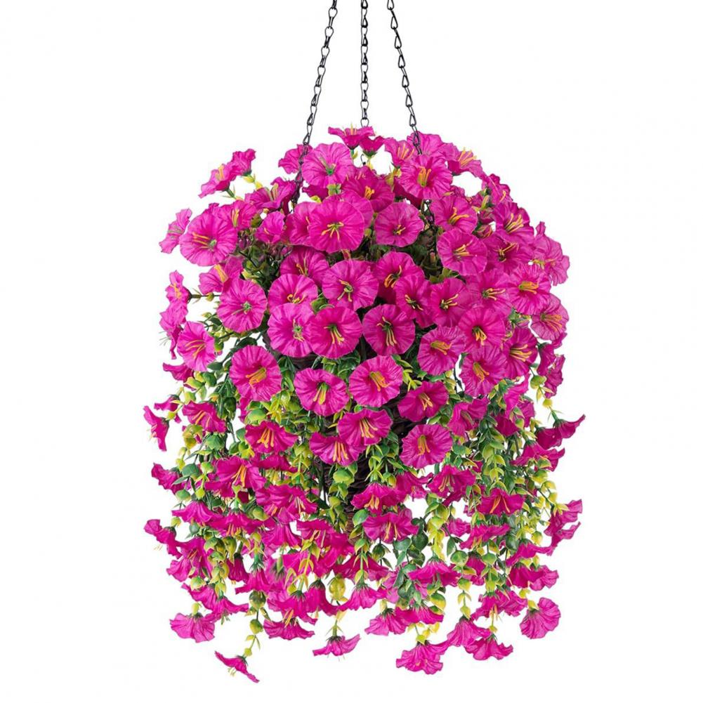 Realistic Hanging Plant Decor Outdoor Artificial Floral Arrangements Uv Resistant Artificial Hanging for Outdoor for Patio