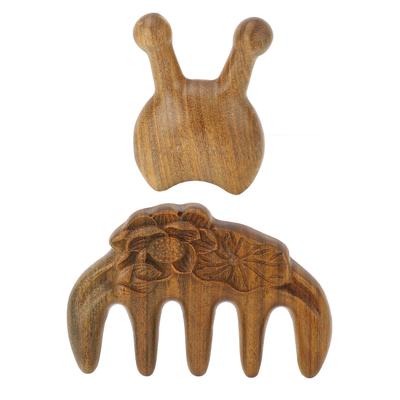 Massage Hair Comb Head Scalp Meridian Comb Y Shape Wooden Nose Scraper Multifunctional Massager