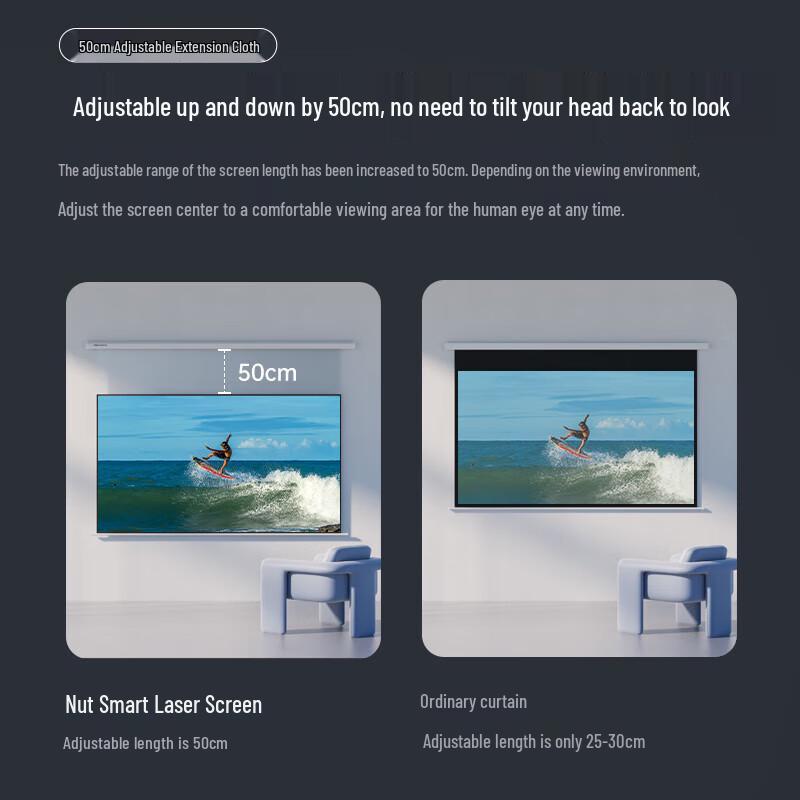 JmGO 100-inch Smart Laser Projector Screen (Floating Edition)