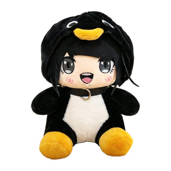 Cartoon Penguin Girl Plush Toy Standing Sitting Lying Stuffed Penguin Doll Game Inspired Animal