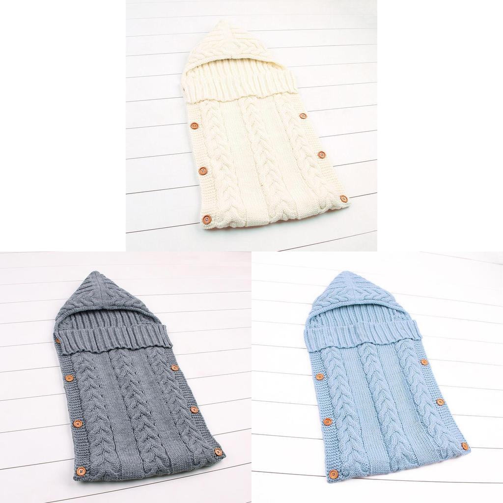 Cozy Newborn Sleeping Bag Baby Infants Knit Crochet Swaddle Wrap For Ultimate Warmth