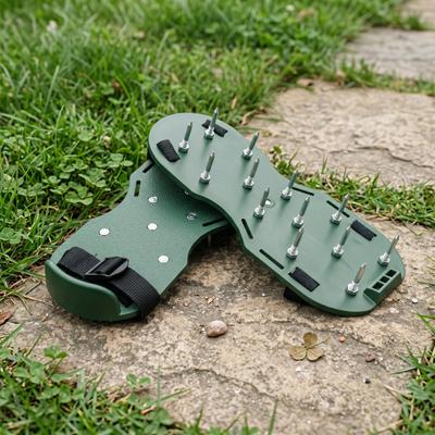 1 Paar Rasenlüfterschuhe Rasenlüfterschuhe mit Edelstahlspikes Bodenlüfterwerkzeug für Gartenbodenlockerung Und Rasen