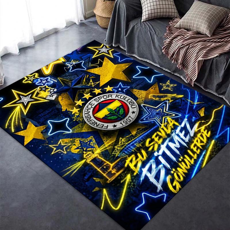 Fenerbahe Sk Teppich für Wohnzimmer Schlafzimmer Zuhause Sofadekoration Kinder Spiel Rutschfeste Bodenmatte