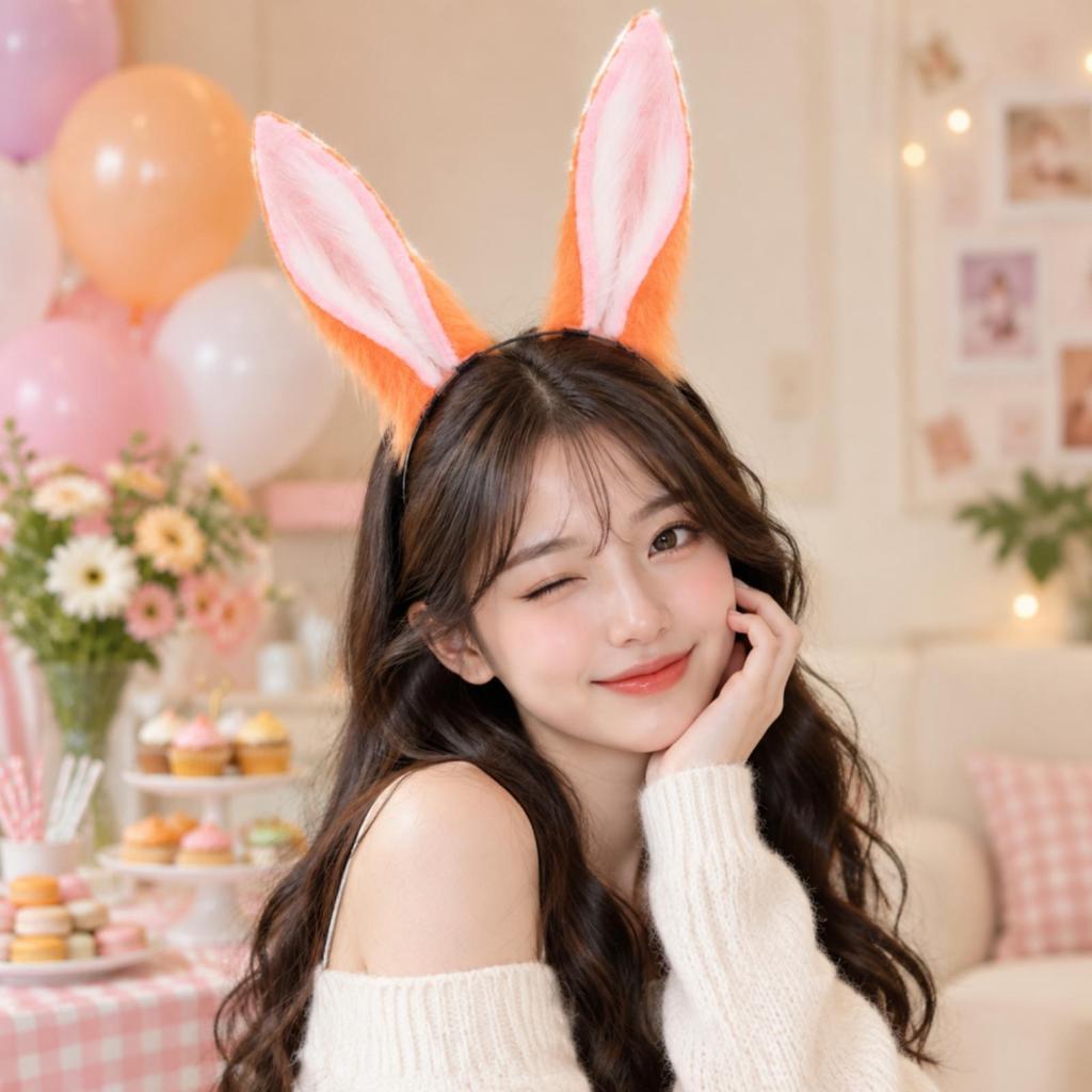 Rabbit Ear Headband Eye-Catching Bunny Lightweight for Cosplayers