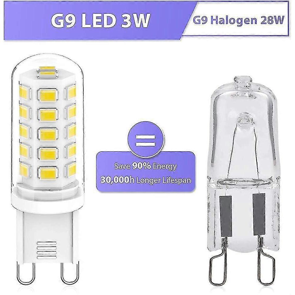 G9 Led Bulbs 3w Replacement For G9 Halogen Bulb 40w 33w 28w, Led G9 Natural White 4000k