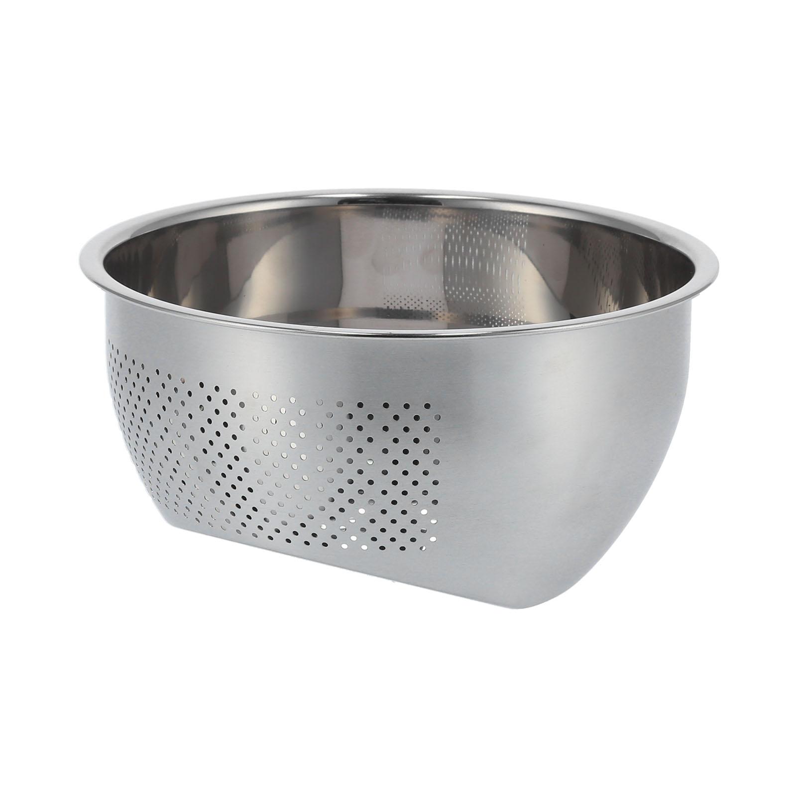

Корзина для слива из нержавеющей стали, сито для риса, утолщенная овощемойка, сушилка, кухонная бытовая корзина для риса S-22,5 см