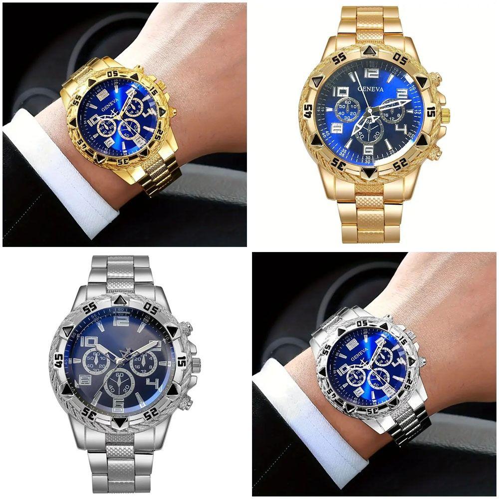 Stainless Steel Watchband Men Wristwatch Casual Business Watch Creative Quartz Watch