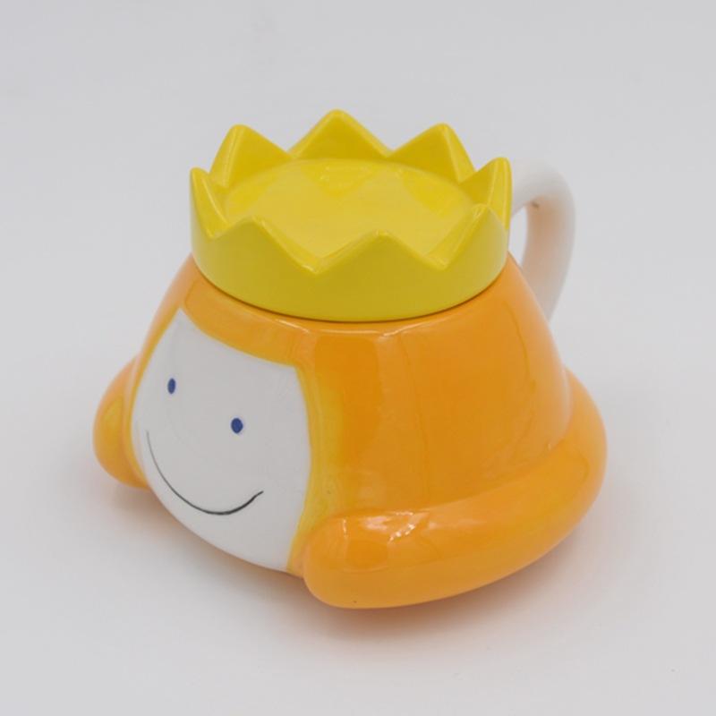 Ceramic Creative Princess Mug Crown Mug Cartoon 3D Mug Kids Fun Mug Coffee Cup