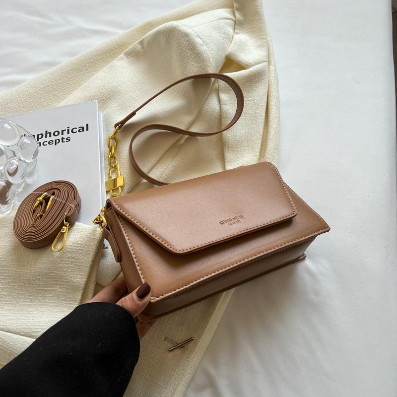 Green Flap Crossbody Bags for Women 2024 Winter Designer Fashion Trend Small Leather Shoulder Bag Handbags and Purses