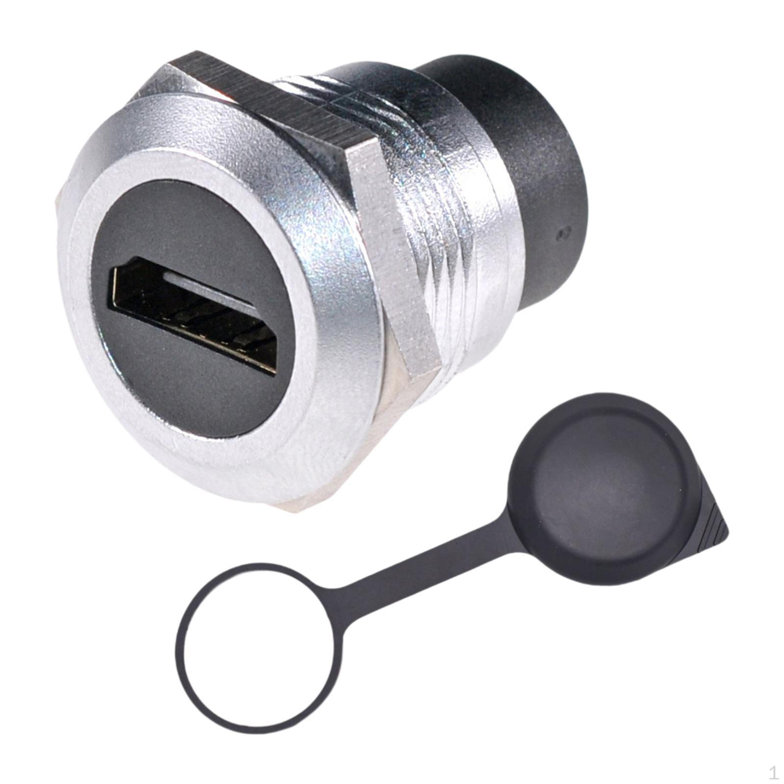 

HDMI Панельний Монтаж Муфта Екранований Портативний Круглий Прохідний Роз єм Сріблястий срібний